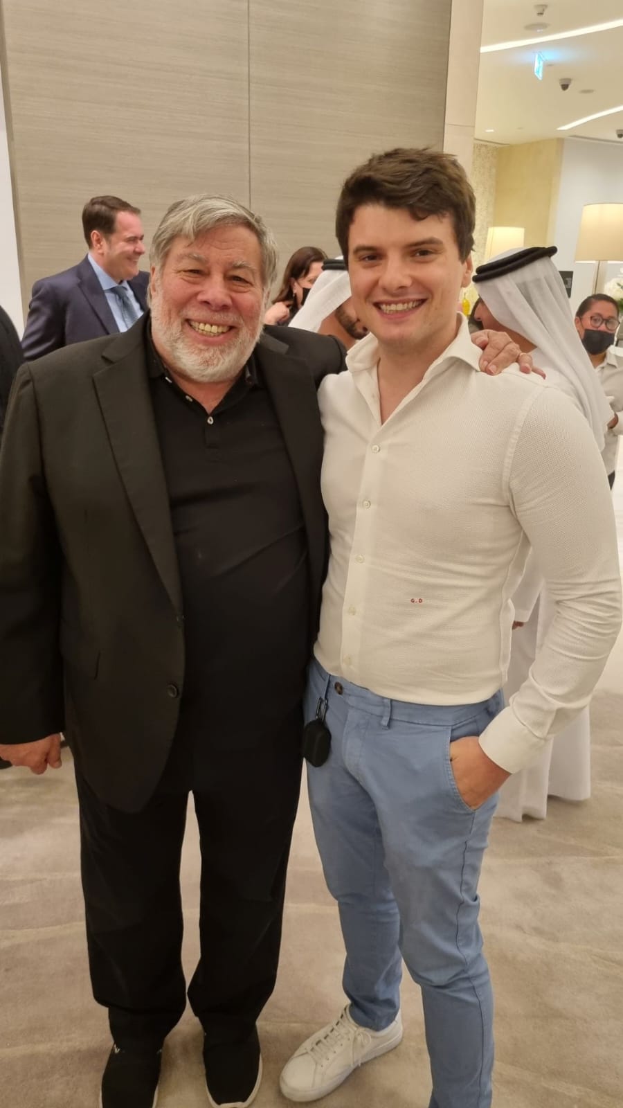 Giorgio Alessandro Donà-Danioni with Steve Wozniak, co-founder of Apple and Efforce, at the Efforce Dubai event hosted by Silent Unicorn, November 2021