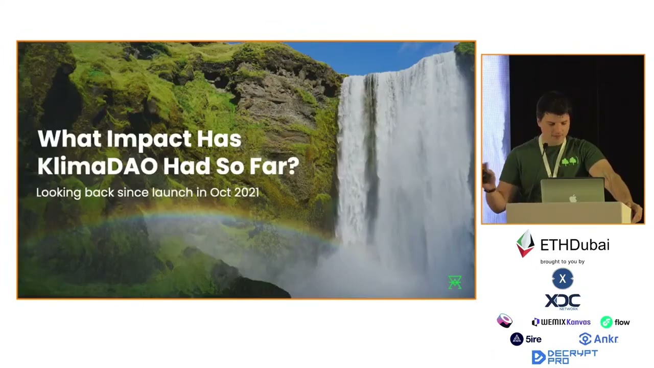 Giorgio presenting Regenerative Cryptonomics at ETH Dubai 2023